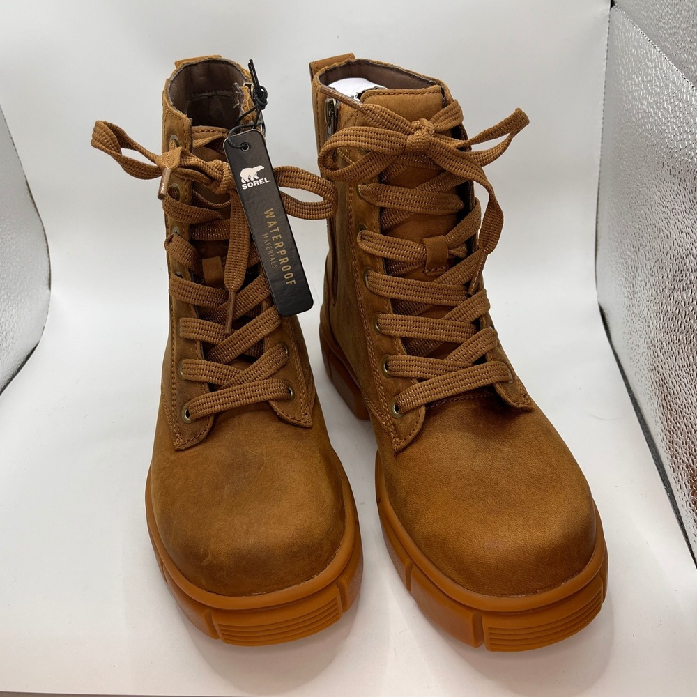 Sorel Explorer STRT Lace Boot Womens 8 Velvet Tan NEW Waterproof Combat Boots